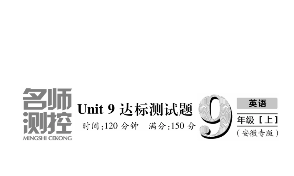 （安徽专版）秋九年级英语全册 Unit 9 I like music that I can dance to达标测试卷习题课件 （新版）人教新目标版-（新版）人教新目标版初中九年级全册英语课件