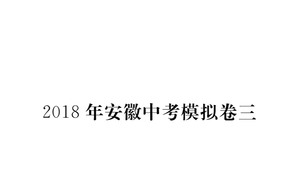 （安徽专版）九年级历史下册 模拟卷（三）课件 新人教版-新人教版初中九年级下册历史课件