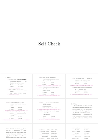 （安徽专版）九年级英语全册 Unit 7 Teenagers should be allowed to choose their own clothes Self Check习题课件 （新版）人教新目标版-（新版）人教新目标版初中九年级全册英语课件