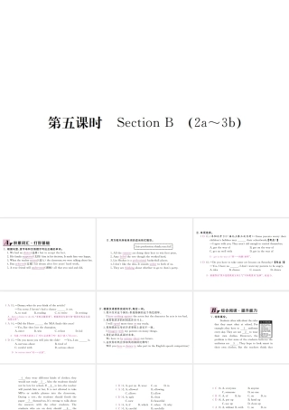 （安徽专版）九年级英语全册 Unit 7 Teenagers should be allowed to choose their own clothes（第5课时）习题课件 （新版）人教新目标版-（新版）人教新目标版初中九年级全册英语课件