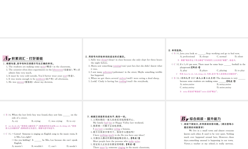 （安徽专版）九年级英语全册 Unit 8 It must belong to Carla（第2课时）习题课件 （新版）人教新目标版-（新版）人教新目标版初中九年级全册英语课件