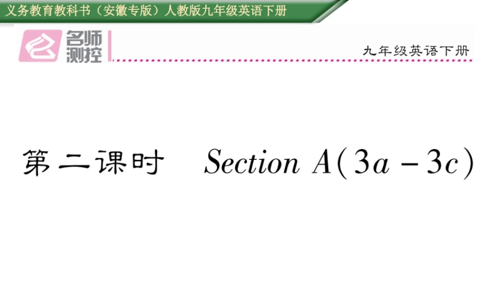 （安徽专版）秋九年级英语全册 Unit 12 Life is full of the unexpected（第2课时）作业课件 （新版）人教新目标版-（新版）人教新目标版初中九年级全册英语课件