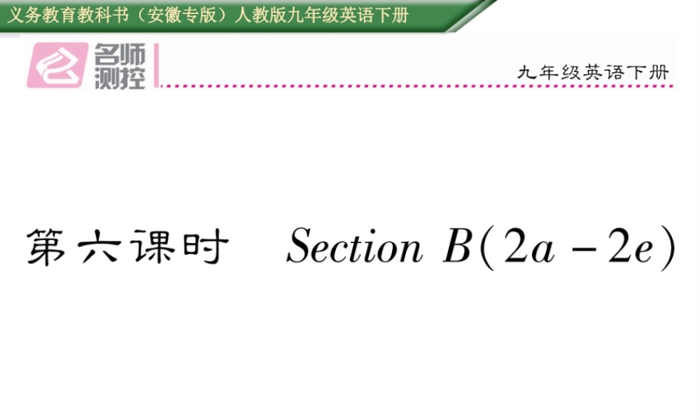 （安徽专版）秋九年级英语全册 Unit 12 Life is full of the unexpected（第6课时）作业课件 （新版）人教新目标版-（新版）人教新目标版初中九年级全册英语课件