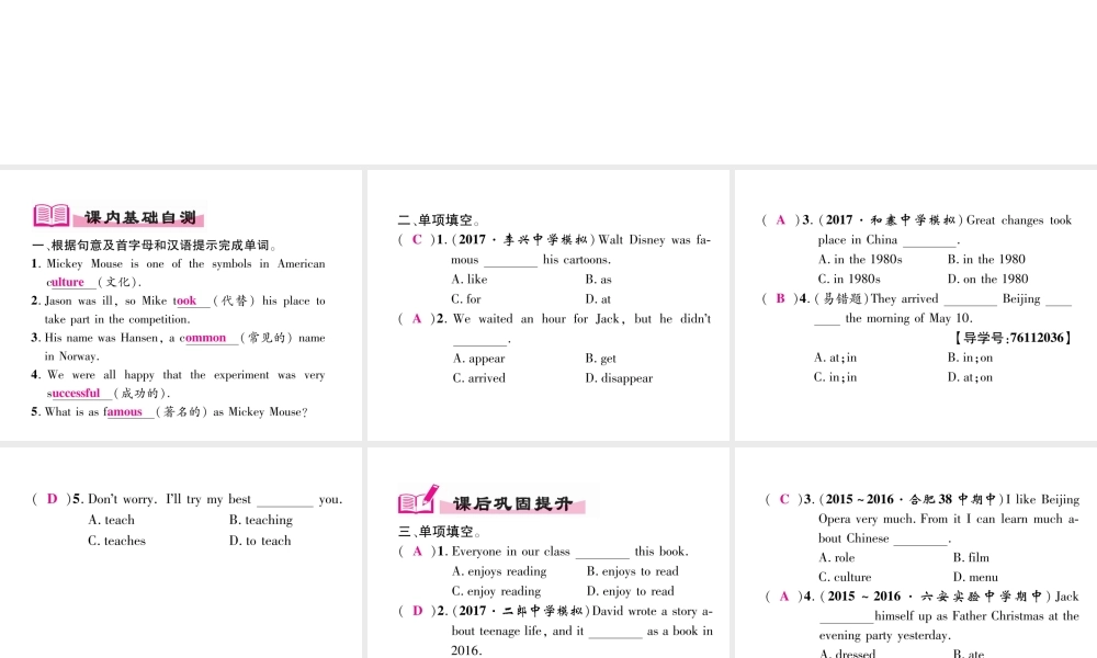 （安徽专用）八年级英语上册 Unit 5 Do you want to watch a game show（第5课时）Section B（2a-2e）作业课件 （新版）人教新目标版-（新版）人教新目标版初中八年级上册英语课件