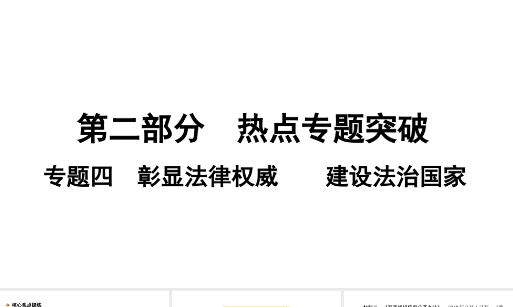 （安徽专版）中考道德与法治复习 第二部分 热点专题突破 专题四 彰显法律权威 建设法治国家课件-人教版初中九年级全册政治课件