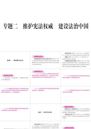 （安徽专版）中考道德与法治总复习 第3篇 热点专题2 维护宪法权威 建设法治中国课件-人教版初中九年级全册政治课件