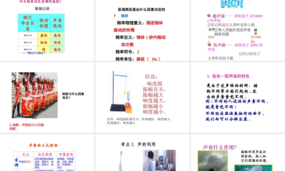 （安徽地区）中考物理复习 第二章 声现象课件-人教级全册物理课件