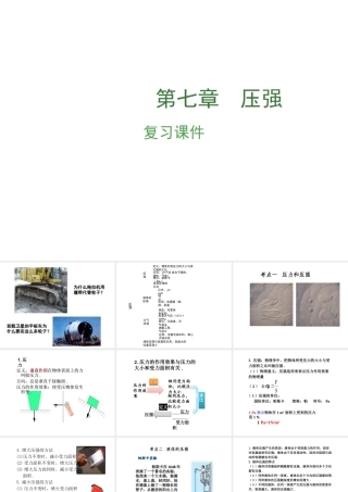 （安徽地区）中考物理复习 第七章 压强课件-人教版初中九年级全册物理课件