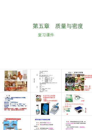 （安徽地区）中考物理复习 第五章 质量与密度课件-人教版初中九年级全册物理课件