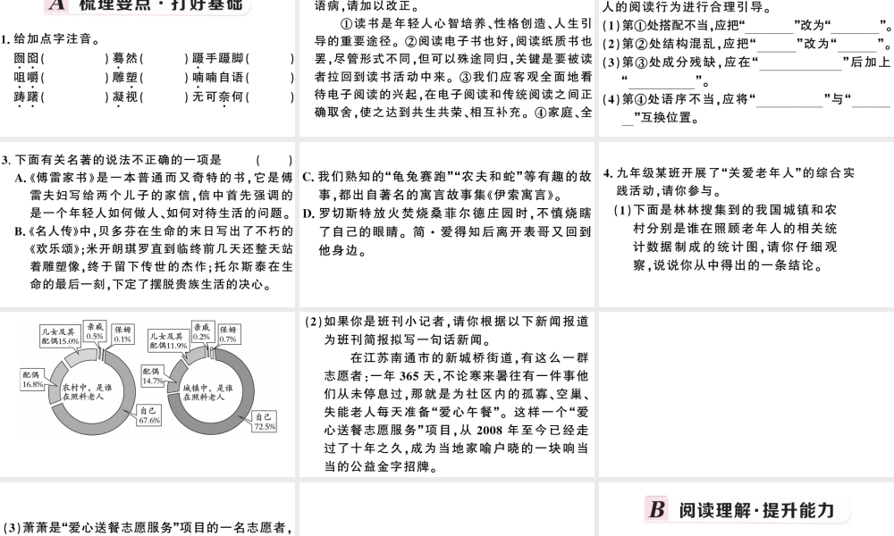 （安徽专用）九年级语文下册 第五单元 19 枣儿习题课件 新人教版-新人教版初中九年级下册语文课件