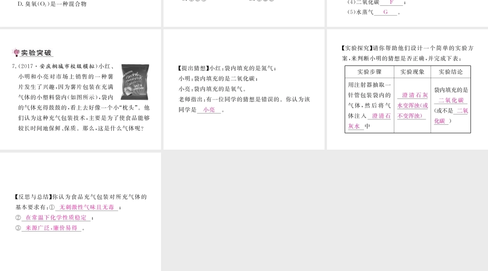 （安徽专用）秋九年级化学上册 2 我们周围的空气 2.1 第2课时 空气是一种宝贵的资源 保护空气练习课件 （新版）新人教版-（新版）新人教版初中九年级上册化学课件