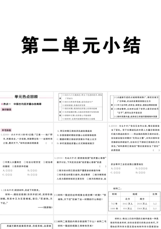 （安徽级历史下册 第二单元 辽宋夏金元时期：民族关系发展和社会变化小结习题课件 新人教版-新人教级下册历史课件