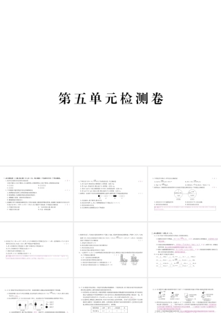 （安徽专用）秋九年级化学上册 5 化学方程式检测卷课件 （新版）新人教版-（新版）新人教版初中九年级上册化学课件