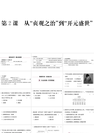 （安徽级历史下册 第一单元 隋唐时期：繁荣与开放的时代 第2课 从贞观之治到开元盛世习题课件 新人教版-新人教级下册历史课件