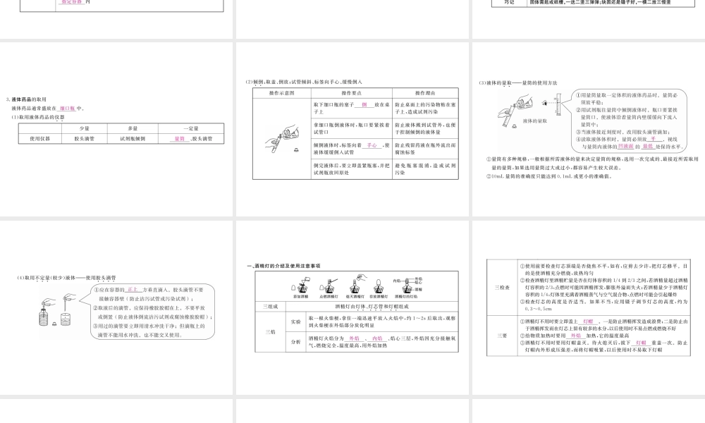 （安徽专用）秋九年级化学上册 第1单元 走进化学世界 课题3 走进化学实验室课件 （新版）新人教版-（新版）新人教版初中九年级上册化学课件