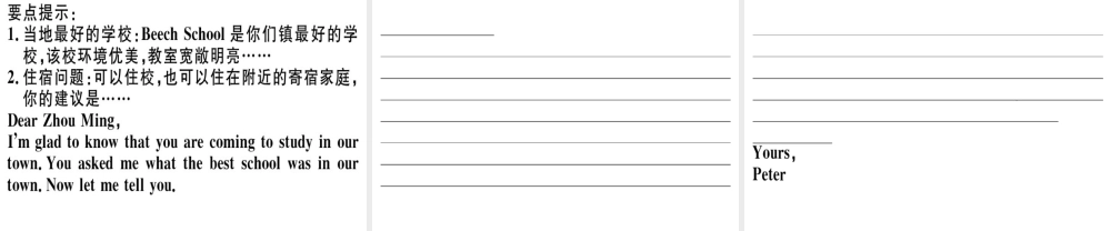 （安徽专版）秋八年级英语上册 Unit 4 What’s the best movie theater写作专项课件 （新版）人教新目标版-（新版）人教新目标版初中八年级上册英语课件
