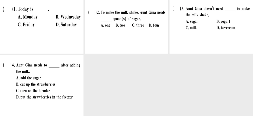 （安徽专版）秋八年级英语上册 Unit 8 How do you make a banana milk shake（第2课时）课件 （新版）人教新目标版-（新版）人教新目标版初中八年级上册英语课件