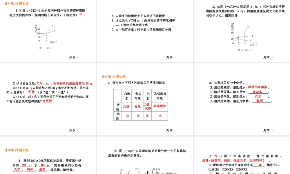 （小复习）2015届中考科学 八上课件 浙教版