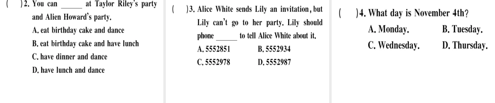 （安徽专版）秋八年级英语上册 Unit 9 Can you come to my party（第2课时）课件 （新版）人教新目标版-（新版）人教新目标版初中八年级上册英语课件