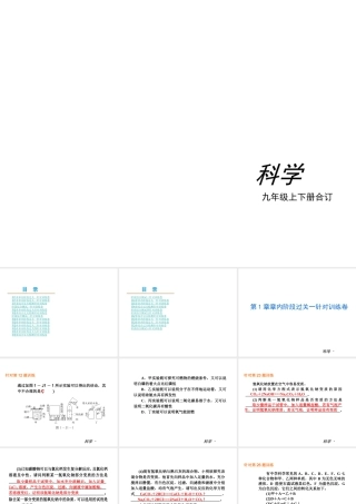 （小复习）2015届中考科学 九年级课件 浙教版