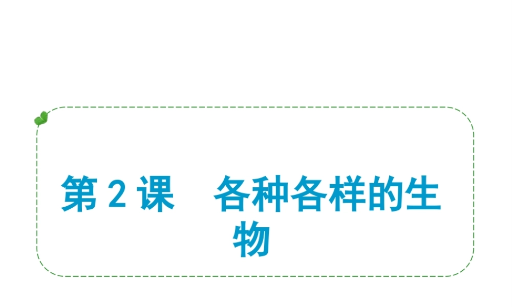 （小复习）浙江省2014年中考科学专题复习 第2课 各种各样的生物课件