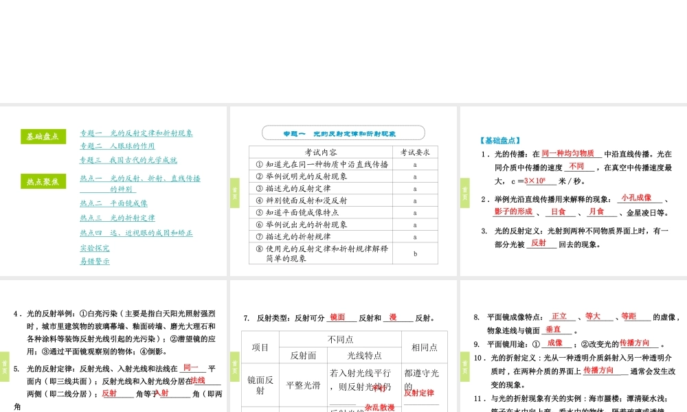 （小复习）浙江省2014年中考科学专题复习 第13课 波课件