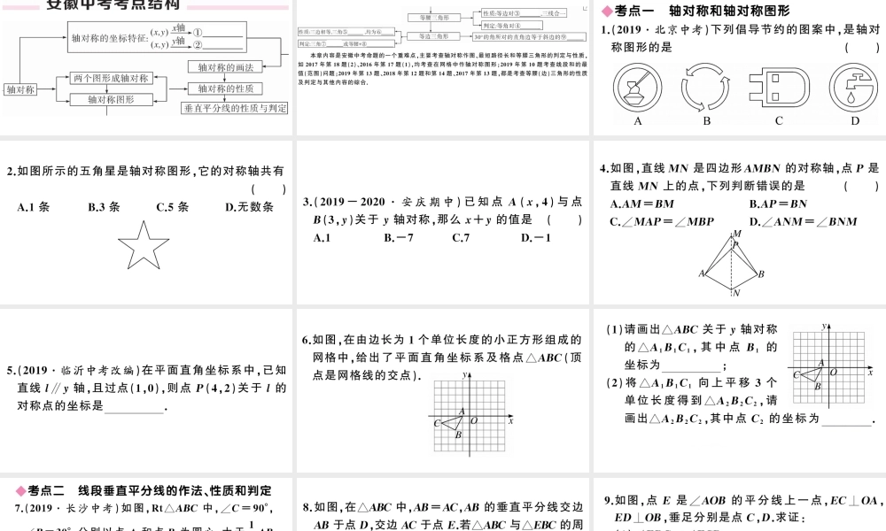 （安徽级数学上册 第十三章 轴对称小结与复习课件 （新版）新人教版-（新版）新人教级上册数学课件