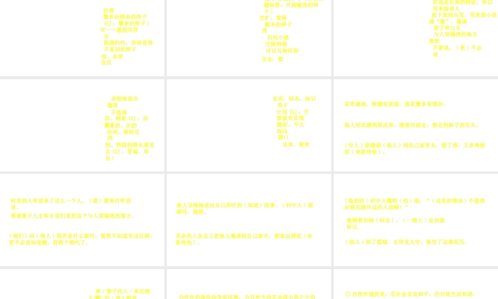 （安徽专用）中考语文 专题复习四 文言文阅读 第7篇 桃花源记课件-人教版初中九年级全册语文课件