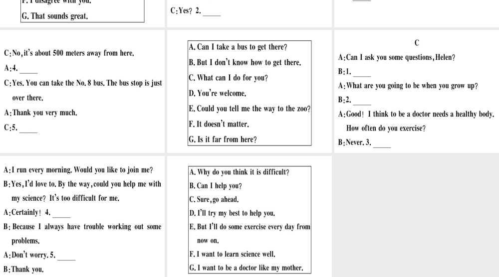 （安徽专版）秋八年级英语上册 专项三 补全对话课件 （新版）人教新目标版-（新版）人教新目标版初中八年级上册英语课件