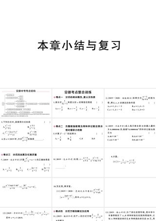 （安徽级数学上册 第十五章 分式小结与复习课件 （新版）新人教版-（新版）新人教级上册数学课件