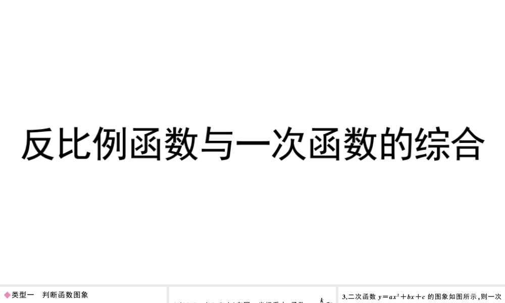 （安徽专级数学下册 高频考点专题 反比例函数与一次函数的综合课件（新版）新人教版-（新版）新人教级下册数学课件