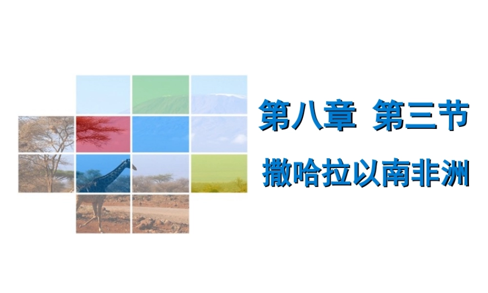 （广东专版）七年级地理下册 第八章 第三节 撒哈拉以南非洲导学练课件 （新版）新人教版-（新版）新人教版初中七年级下册地理课件