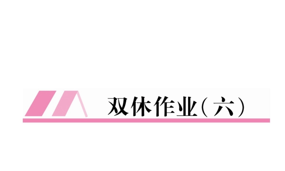 （安徽专版）秋九年级英语全册 双休作业（六）习题课件 （新版）人教新目标版-（新版）人教新目标版初中九年级全册英语课件