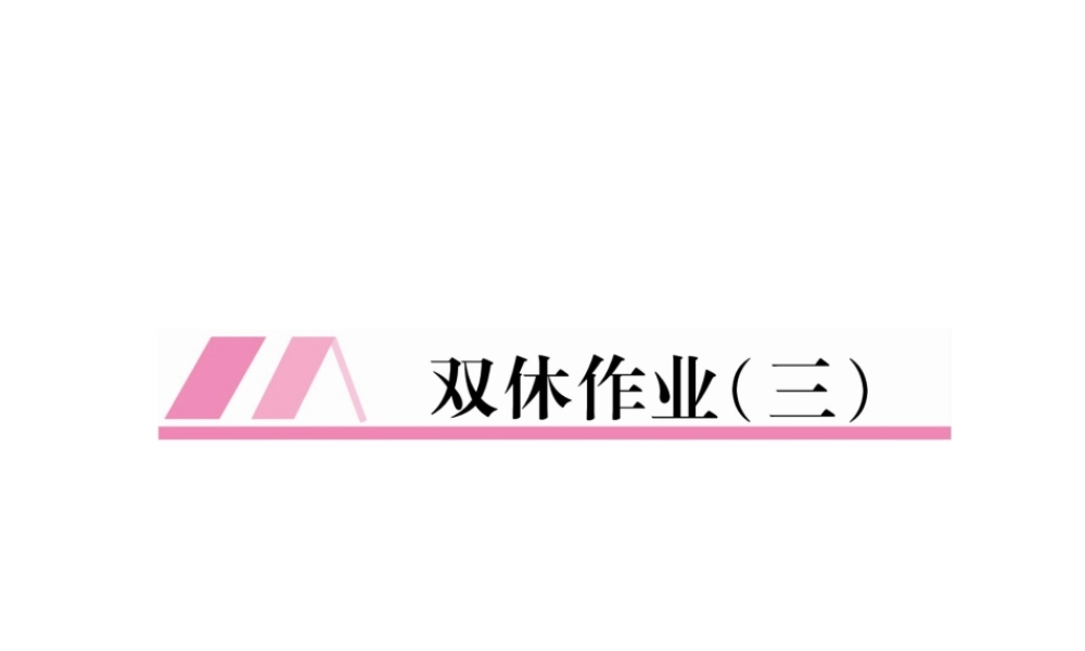 （安徽专版）秋九年级英语全册 双休作业（三）习题课件 （新版）人教新目标版-（新版）人教新目标版初中九年级全册英语课件