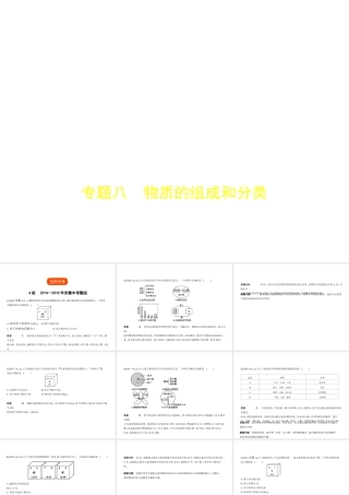 （安徽专用）中考化学复习 专题八 物质的组成和分类（试卷部分）课件-人教版初中九年级全册化学课件