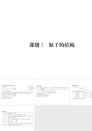（安徽专用）秋九年级化学上册 第3单元 物质构成的奥秘 课题2 原子的结构课件 （新版）新人教版-（新版）新人教版初中九年级上册化学课件