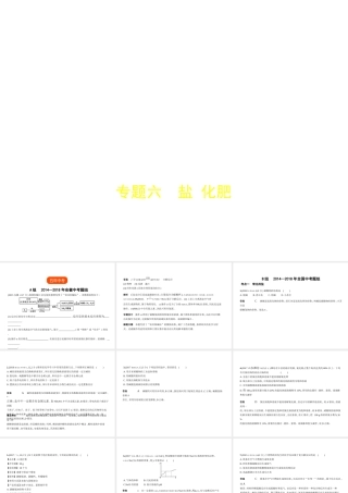 （安徽专用）中考化学复习 专题六 盐 化肥（试卷部分）课件-人教版初中九年级全册化学课件