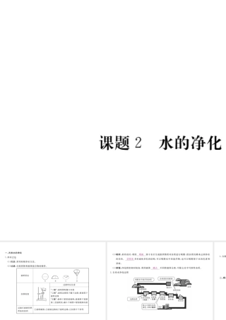 （安徽专用）秋九年级化学上册 第4单元 自然界的水 课题2 水的净化课件 （新版）新人教版-（新版）新人教版初中九年级上册化学课件