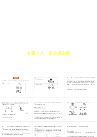 （安徽专用）中考化学复习 专题十八 实验探究题（试卷部分）课件-人教版初中九年级全册化学课件