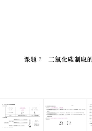 （安徽专用）秋九年级化学上册 第6单元 碳和碳的氧化物 课题2 二氧化碳制取的研究课件 （新版）新人教版-（新版）新人教版初中九年级上册化学课件