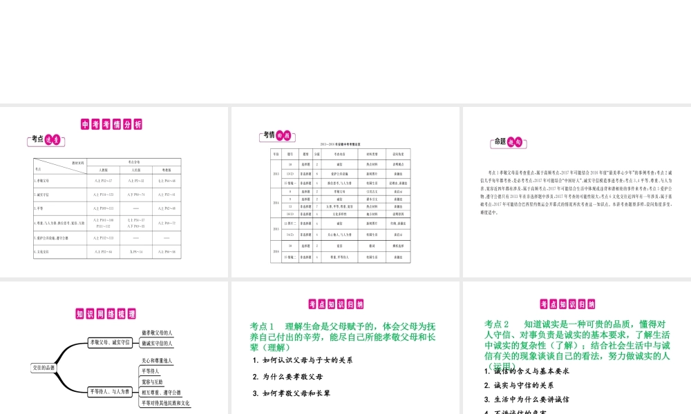 （安徽专用）中考政治总复习 第五单元 交往的品德课件-人教版初中九年级全册政治课件