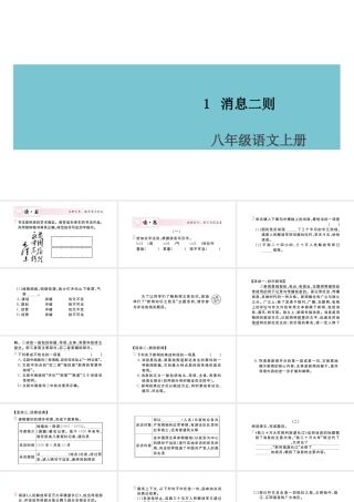 （山西专版）八年级语文上册 第一单元 1 消息两则课件 新人教版-新人教版初中八年级上册语文课件