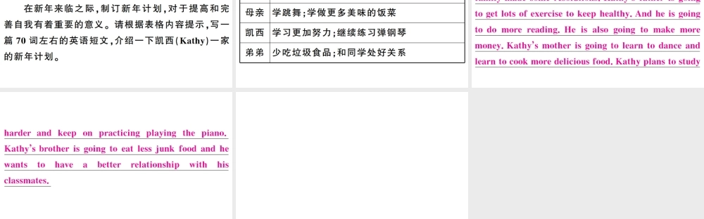 （山西专版）秋八年级英语上册 Unit 6 I’m going to study computer science单元写作专项习题课件（新版）人教新目标版-（新版）人教新目标版初中八年级上册英语课件