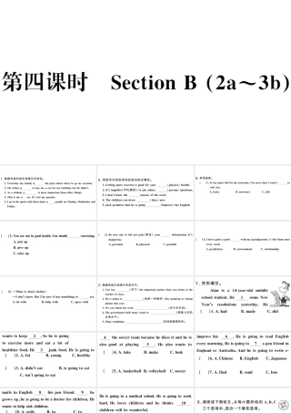 （山西专版）秋八年级英语上册 Unit 6 I’m going to study computer science第四课时习题课件（新版）人教新目标版-（新版）人教新目标版初中八年级上册英语课件