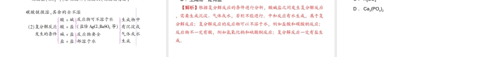（山西地区）中考化学总复习 第一篇 考点聚焦 第11讲 盐、化肥课件-人教版初中九年级全册化学课件