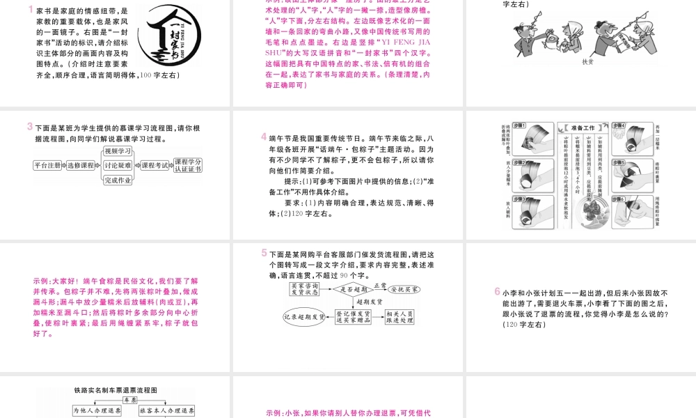（山西专版）八年级语文上册 专题六 图文转换课件 新人教版-新人教版初中八年级上册语文课件