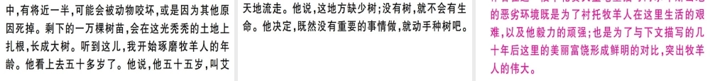 （广东专版）七年级语文上册 第四单元 13 植树的牧羊人习题讲评课件 新人教版-新人教版初中七年级上册语文课件