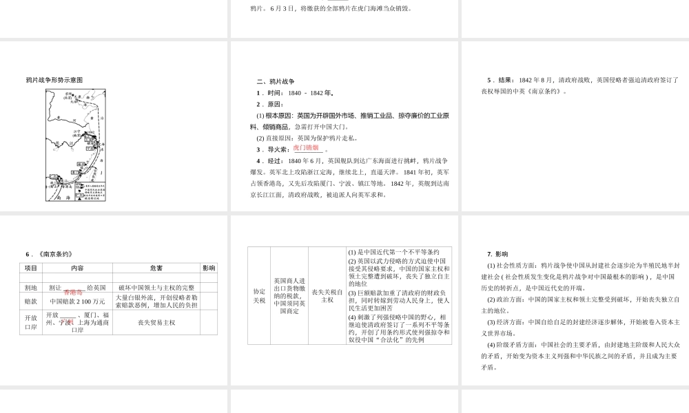 （山西地区）中考历史 主题07 列强的侵略与中国人民的抗争课件-人教版初中九年级全册历史课件