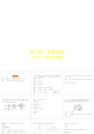 （山东专版）中考数学总复习 第八章 专题拓展 8.1 观察归纳型（试卷部分）课件-人教级全册数学课件