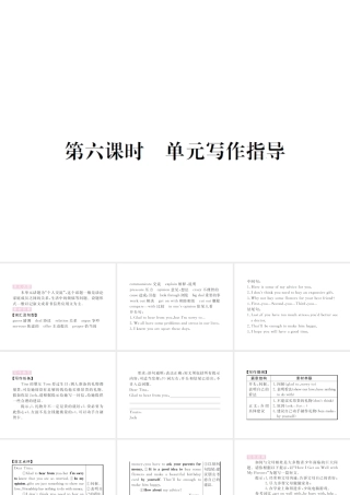 （山西专版）春八年级英语下册 Unit 4 Why don't you talk to your parents（第6课时）作业课件 （新版）人教新目标版-（新版）人教新目标版初中八年级下册英语课件